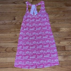 Pink and white summer dress